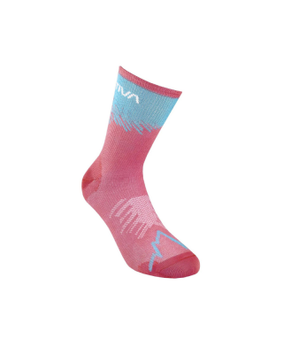  Women's socks LA SPORTIVA Sky socks Hibiscus/Malibu Blue